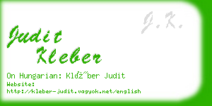 judit kleber business card